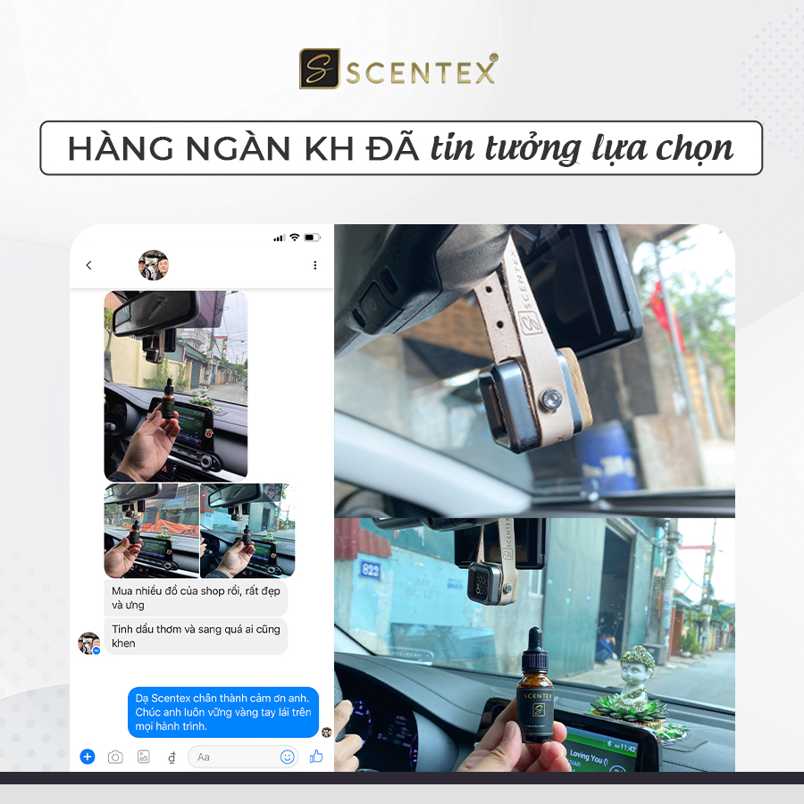 nước hoa ô tô cao cấp treo xe scentex Tectonics, chống say xe, thoải mái tinh thần,  mã sản phẩm ST55 - Hàng chính hãng Scentex tặng kèm 2 chai nước hoa 30ml