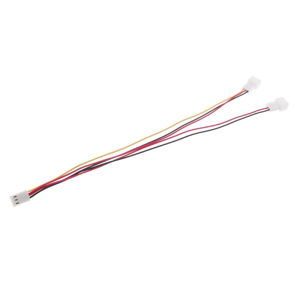 5x 3pin Female to 2x 3pin Male Fan Y Splitter Power Cable Connector