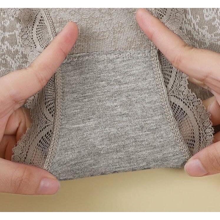 Quần Lót Nữ Thun Cotton siêu co dãn Lưng Cao Phối Viền Ren Nơ Họa Tiết Hoa Văn Tinh Tế - Quần chip ôm gọn tôn dáng cạp c