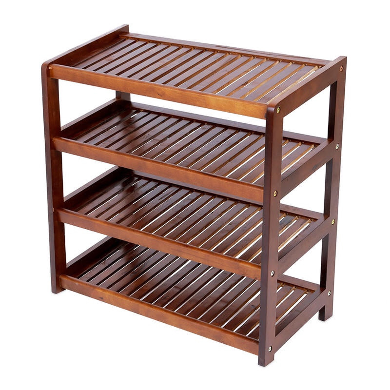Kệ giày dép gỗ tự nhiên 4 tầng rộng 60cm