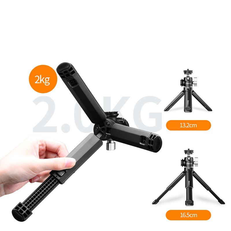 Ulanzi U-Vlog Lite - Tripod Cho Máy Ảnh, Có Cold Shoe Gắn Phụ Kiện, Tải Trọng 2kg - Hàng chính hãng