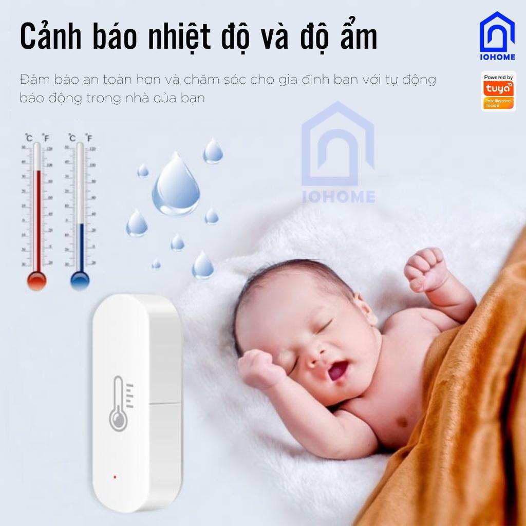 Cảm biến nhiệt độ độ ẩm thông minh tích hợp cảm biến độ ẩm Zigbee dùng app Tuya/ Smart life kèm 2 viên Pin AAA