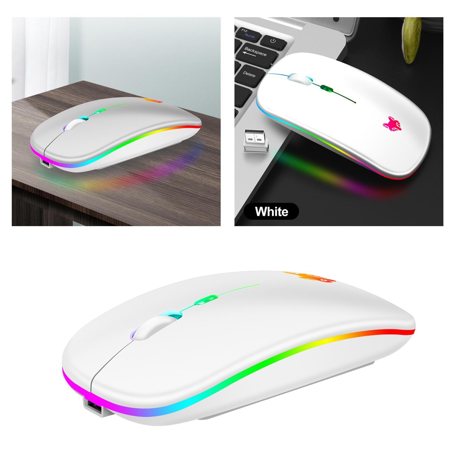 Tachiuwa LED Wireless Mouse Laptop PC 2.4G Mute Mice Gaming with Receiver