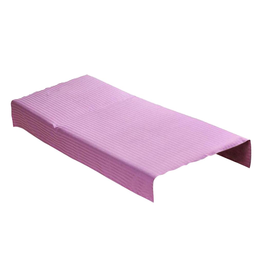 Beauty Massage SPA Treatment Cotton Purple Stripe Bed Table Cover Plain Flat Sheet Body care Non-slip