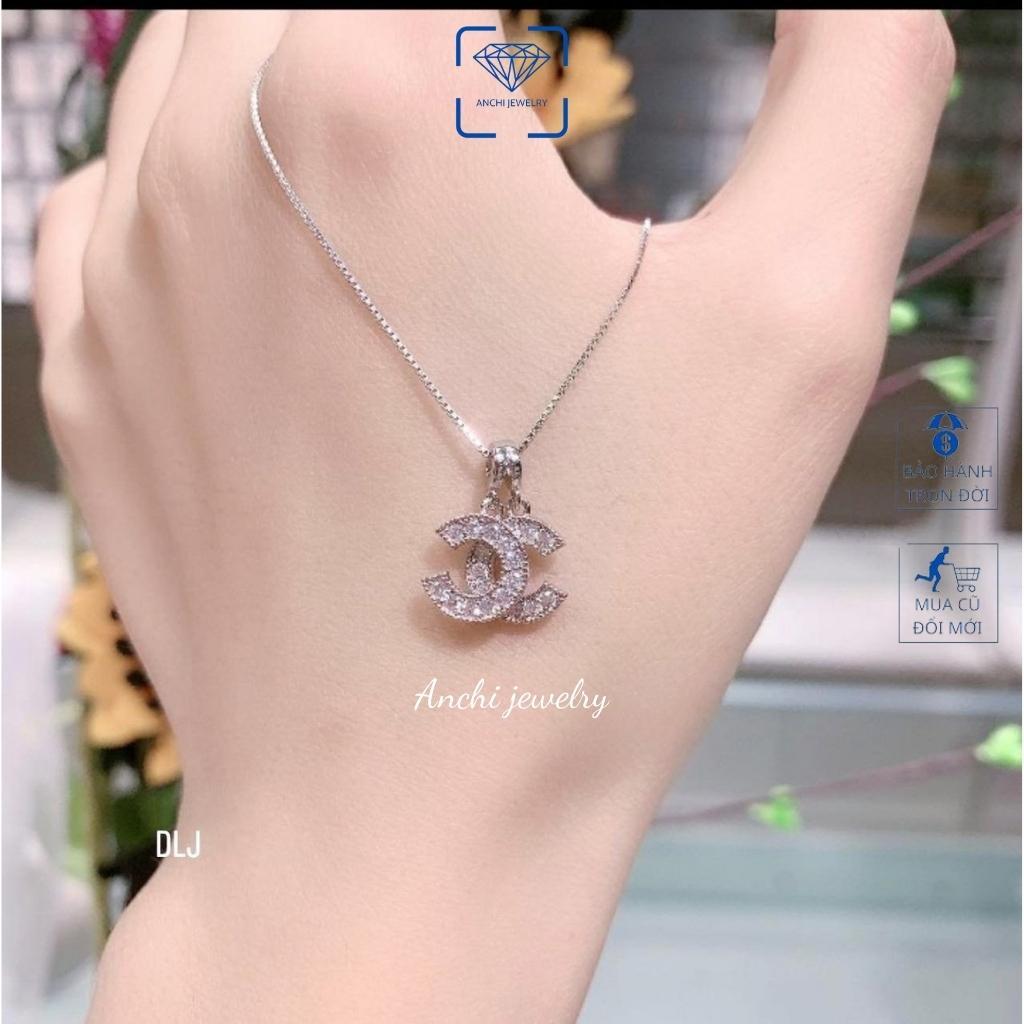 Dây chuyền nữ mặt X bạc 925 mạ vàng thời trang, anchi jewelry, quà tặng bạn gái