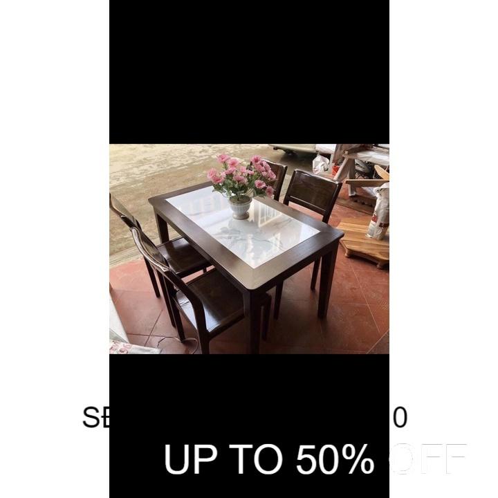 Bàn ăn gỗ sồi đen