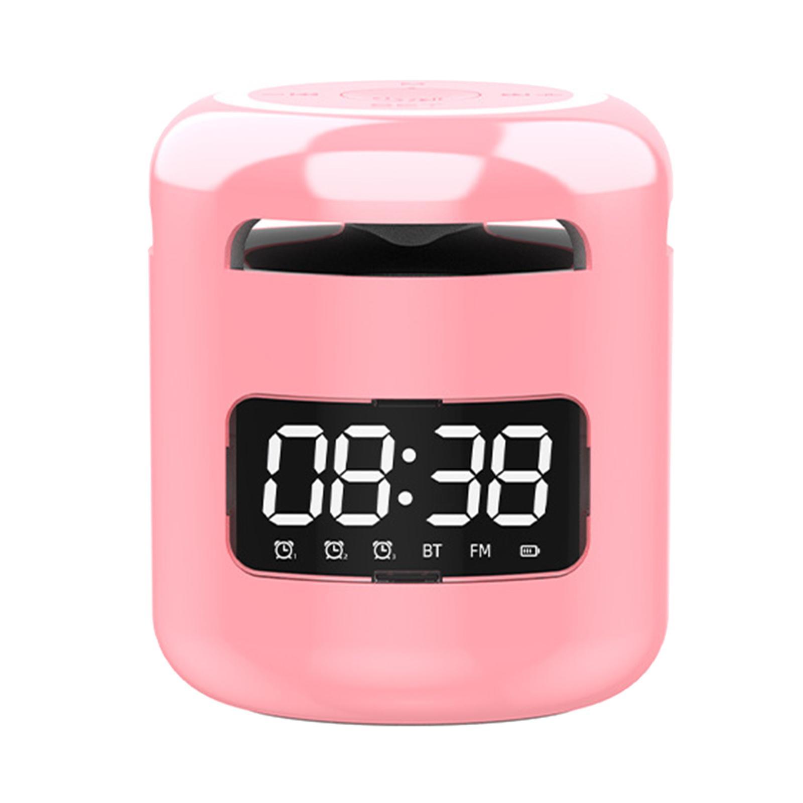 Milageto Bluetooth Loudspeaker Clock Waterproof Stereo Mini for Home