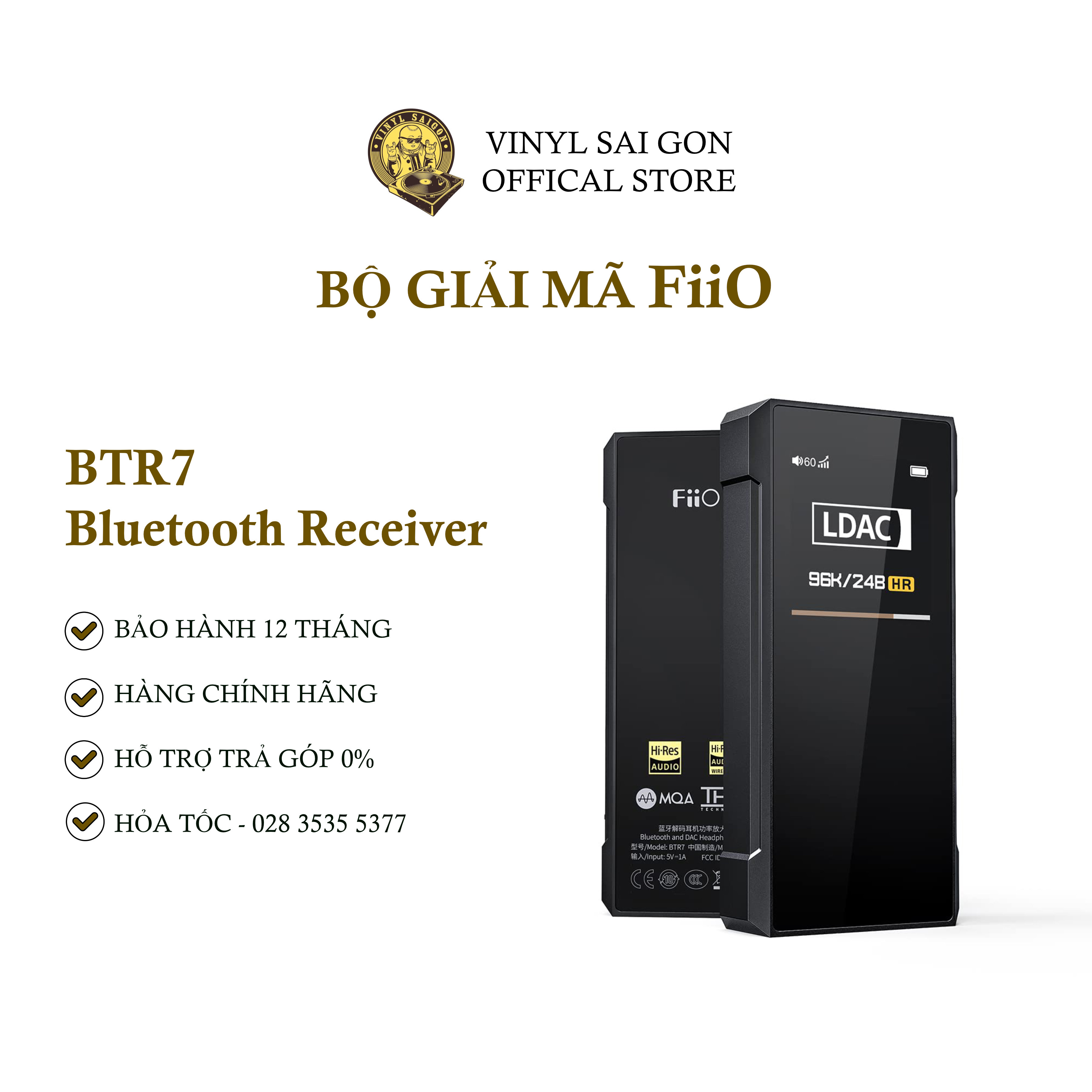 Bộ Giải Mã Bluetooth Receiver FiiO BTR7 - Hàng Nhập Khẩu