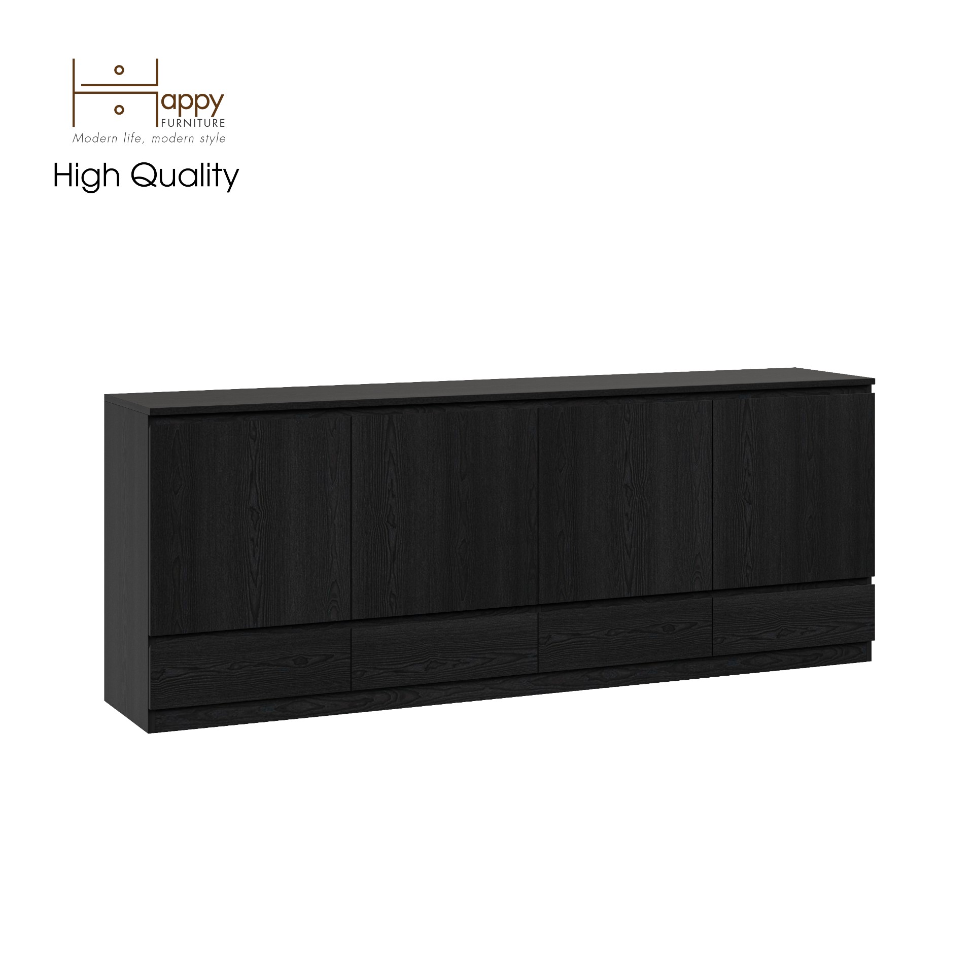 [Happy Home Furniture] OLA, Tủ lưu trữ 4 cánh mở, 180cm x 40cm x 76cm ( DxRxC), TCM_076