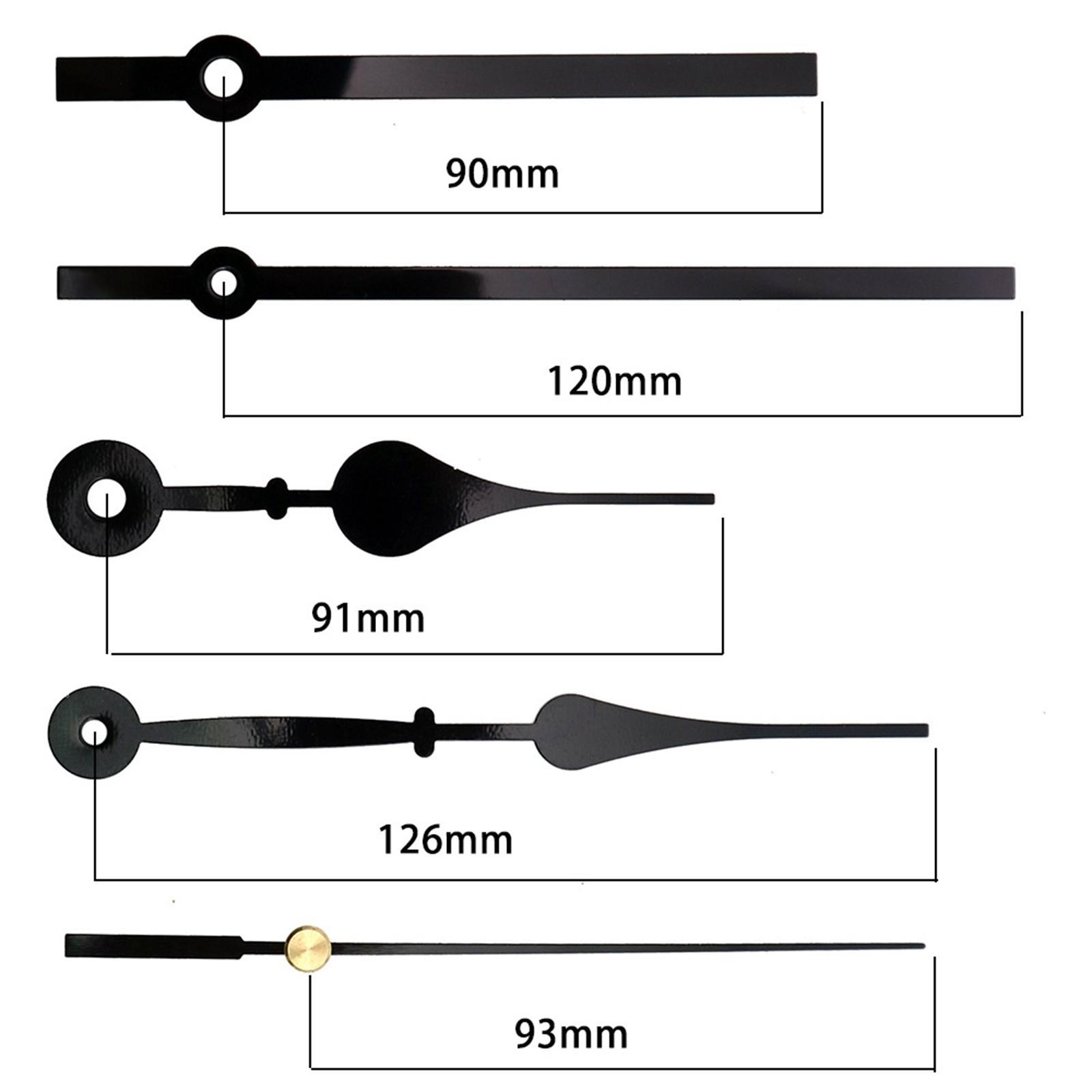 4X Black Wall Clock 3268 Movement Mechanism Hands Wall Repair Tool Parts