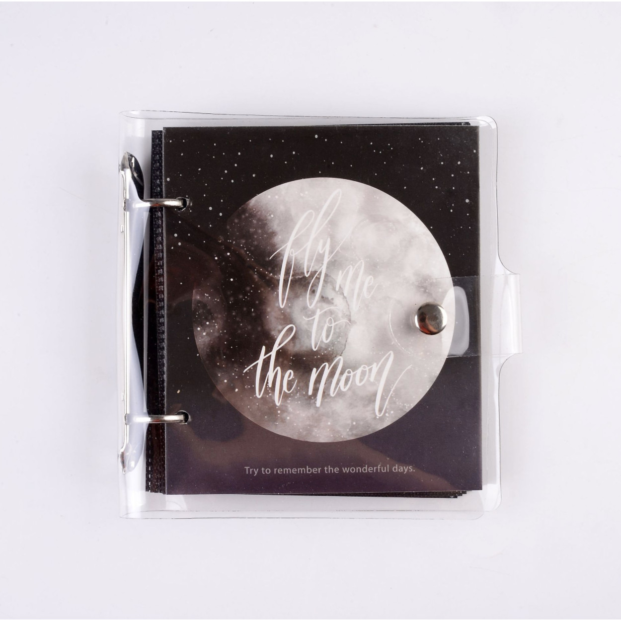 Album ảnh mini bọc bìa trong Fly me to the moon họa tiết mặt trăng 50 ảnh