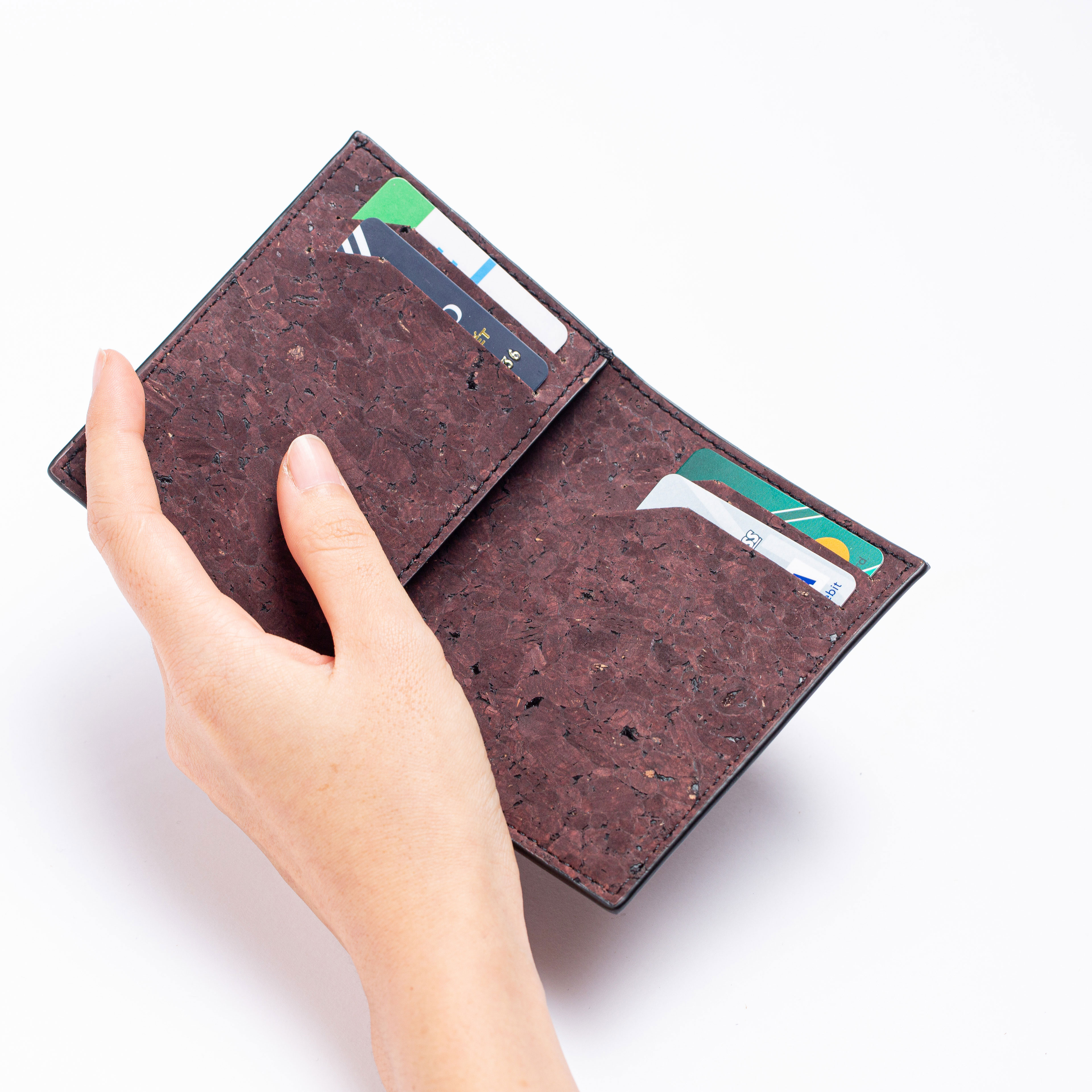 Ví Da Nam Vỏ Cây Cork Mardlian, RFID Wallet, Thông Minh, Tối Giản Mini Nhỏ Gọn Cao Cấp Dáng Đứng