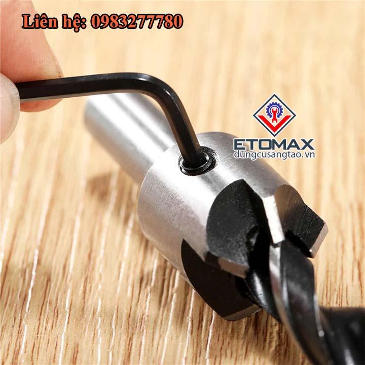 Bộ 7 Mũi Khoan Mồi Bắt Âm Vít Trên Gỗ Từ 3mm Đến 10mm