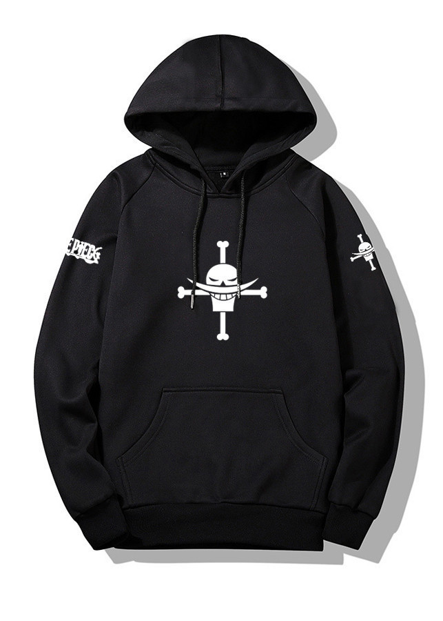 Áo Hoodie One Piece Râu Trắng Nam Có Nón Cực Đẹp Ấm Áp Cho Thu Đông