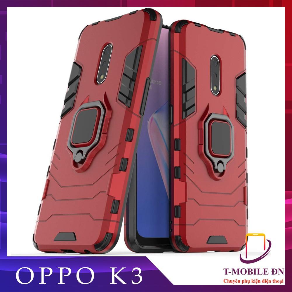 Ốp lưng cho Oppo K3 iron man chống sốc kèm nhẫn xoay chống xem video bảo vệ camera