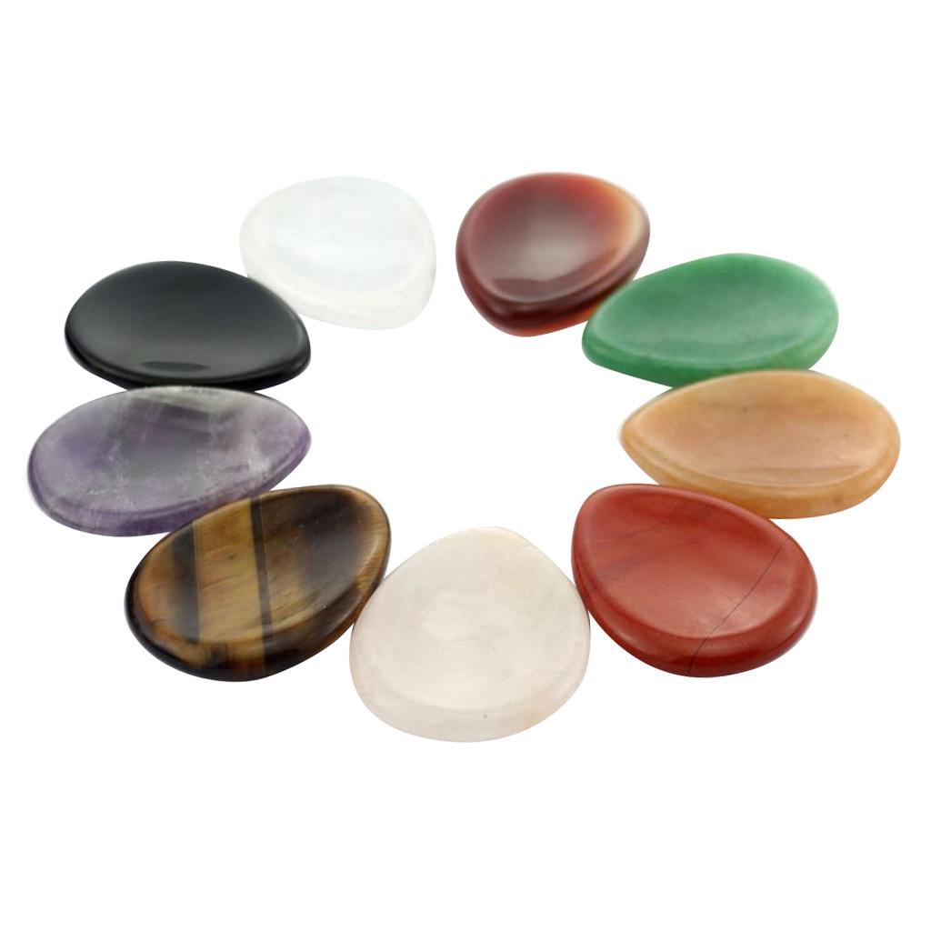 1 Piece Natural Palm Stone Hand Carved Crystal Gemstone Worry Stone Collectible