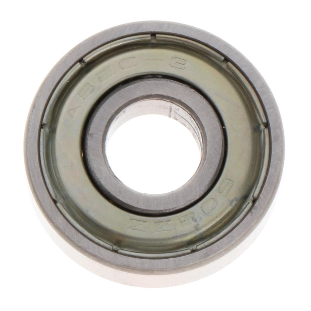 8 Pieces Silver Premium ABEC-7 Precision 608 Z Skateboard Ball Bearing Skate Board Deck Longboard Bearings for Scooter Inline and Roller Skates