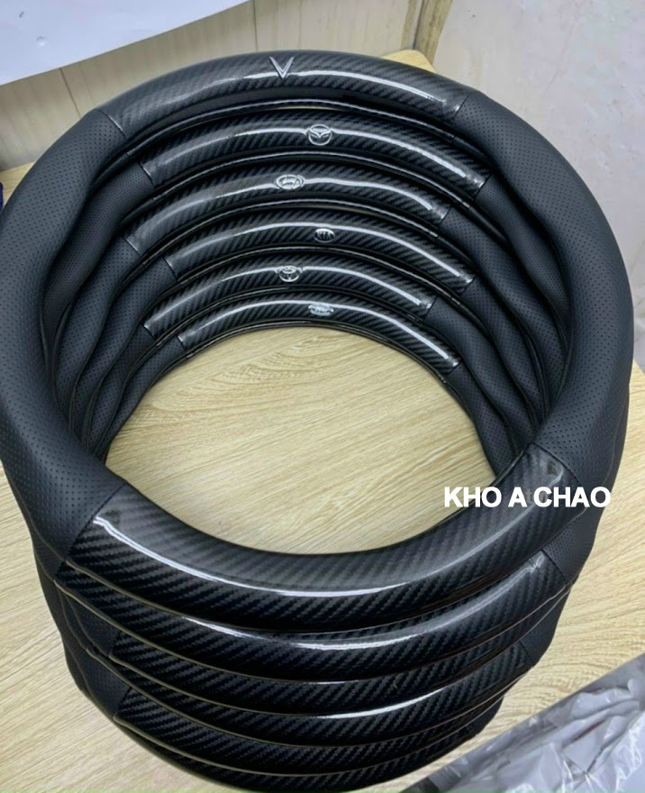 BỌC VÔ LĂNG CACBON, DA CACBON, bọc vô lăng ô tô, bao tay lái xe hơi, size cho mọi ô tô con