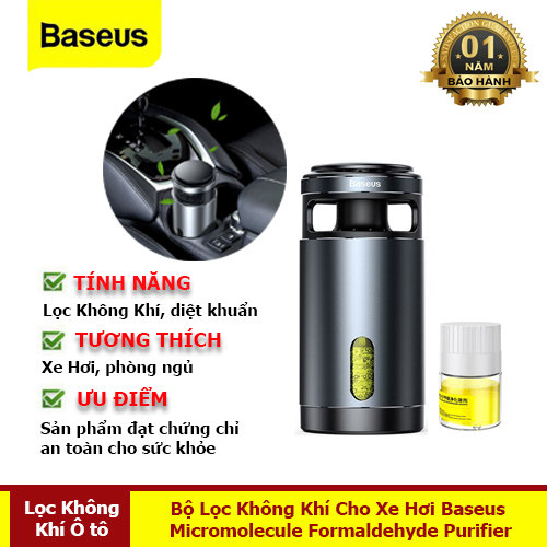 Bộ Lọc Không Khí Cho Xe Hơi Micromolecule Formaldehyde Purifier - Hàng Chính Hãng Baseus