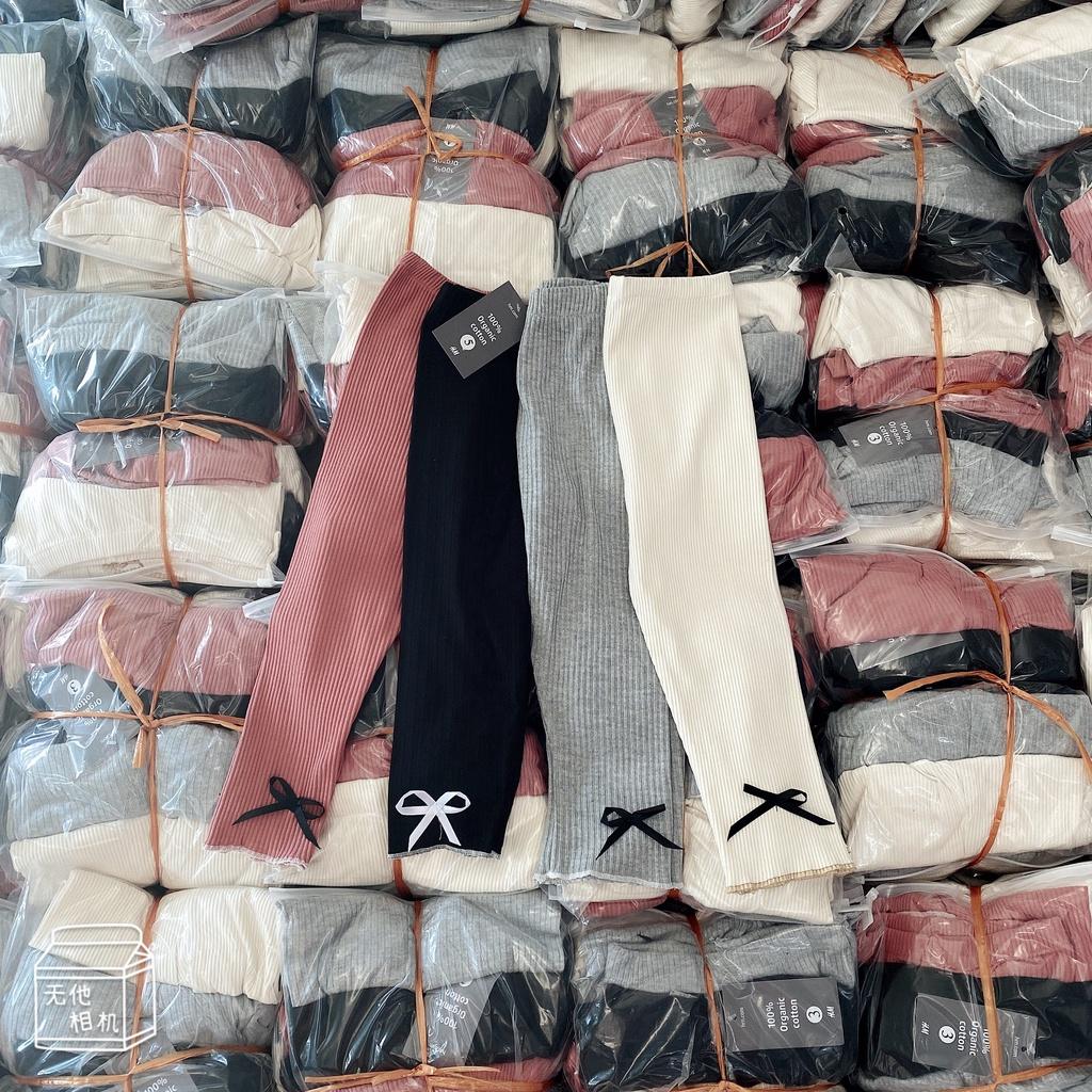 SET 4 QUẦN LEGGING TĂM ĐÍNH NƠ NHỎ CHO BG