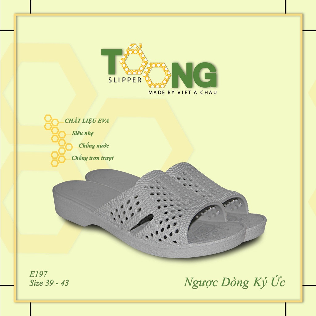 Dép tổ ong  vật liệu EVA cao cấp siêu bền, siêu nhẹ, chống trơn trượt, FORM LỚN