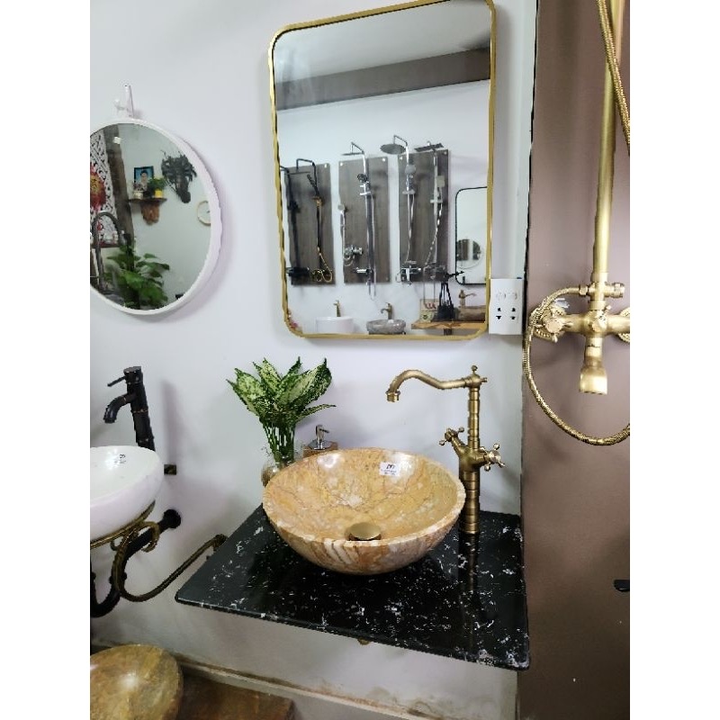 Lavabo đá tự nhiên/ chậu rửa mặt đá tự nhiên - Lavabo đặt bàn đá tự nhiên