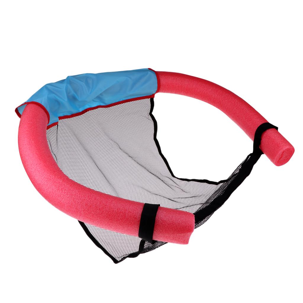 Swimming Noodle Chair Floating Sling Stick Mesh Net Seat Bed Size S Red