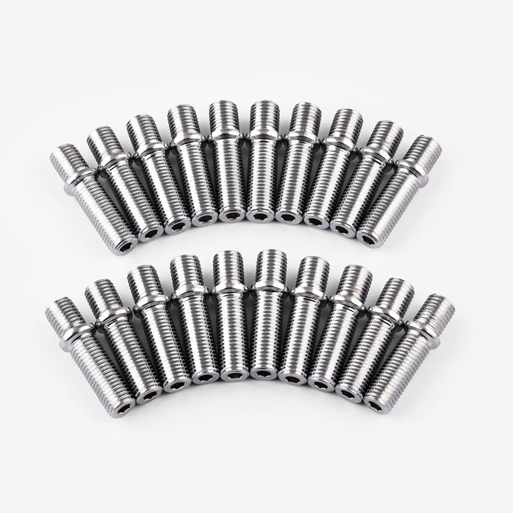40 Pieces M12x1.5-M12x1.5 Extended Wheel Stud Conversion Tall Lug Screw Adapter