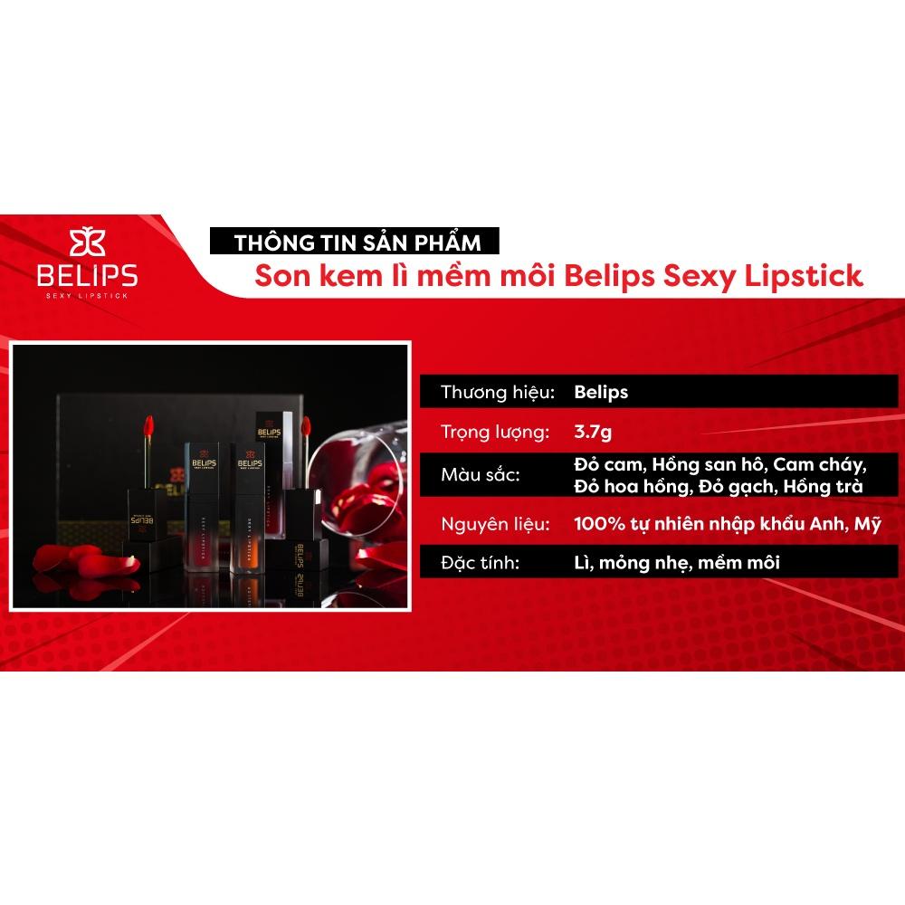 Son Kem Lì Mỏng Nhẹ Mềm Môi Belips Sexy Lipstick 100% thiên nhiên