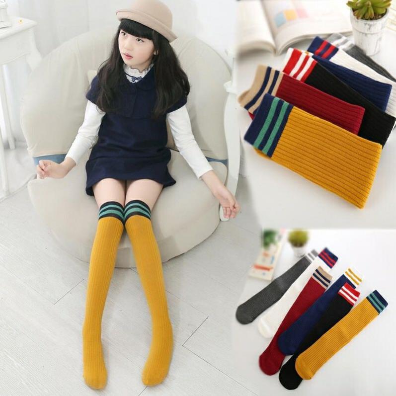 Set Tất Đùi Gối cho Bé GÁI 6-12Tuổi. Phong Cách Hàn Quốc Cao Qua Gối Tất Dài 45cm-TP0