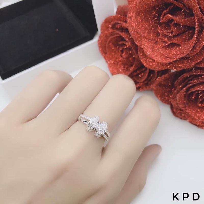 Nhẫn bạc ta mẫu mới đính kèm Gentle Flower