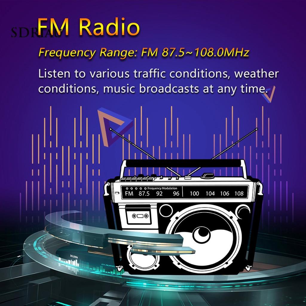 *QCDZ* 12V Universal 7 Colors Light FM Radio Player Portable Dual Bluetooth Handsfree Stereo USB MP3 Music Player for Car Center Control Modification