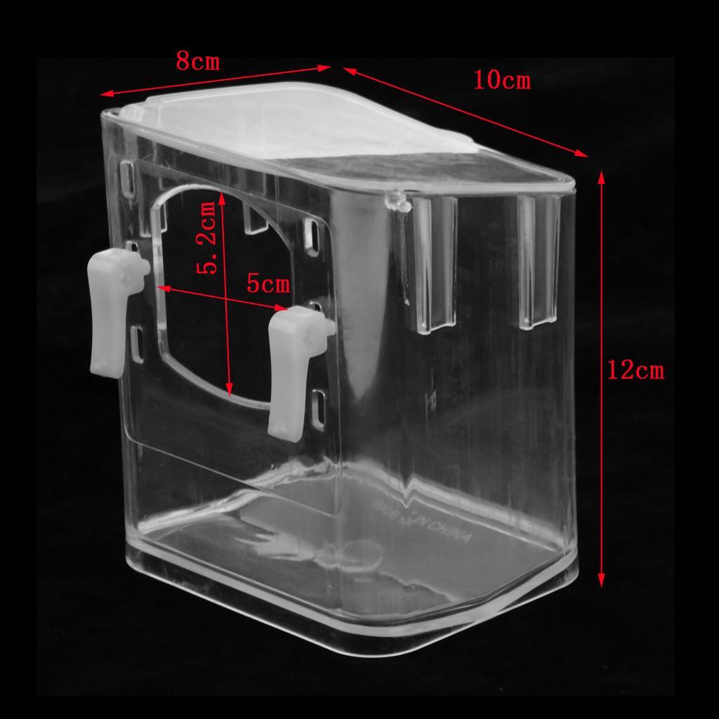 Pet bird acrylic feeder storage parrot cage hanging pet