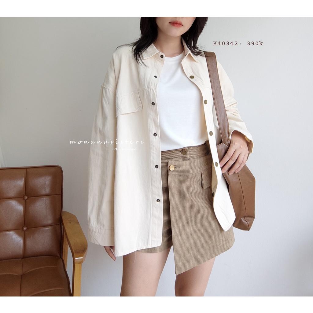 Khoác kaki túi nắp nút bóp - 40342
