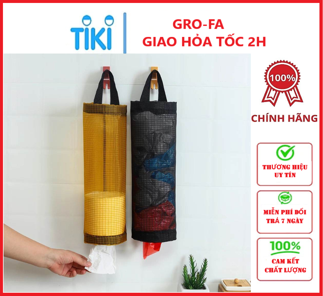 Túi Treo Tường Đựng Vật Dụng Nhà Bếp Dạng Lưới - Chính hãng GroFa (Giao màu ngẫu nhiên)