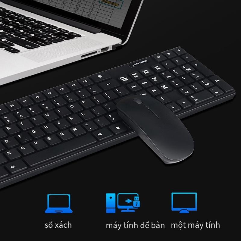 Bộ bàn phím và chuột không dây sô cô la 2.4G giá thấp nhất Bộ bàn phím và chuột không dây máy tính USB