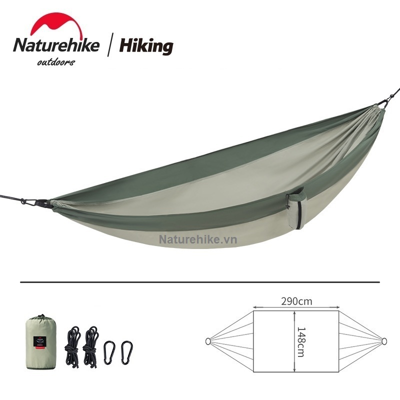 Võng đơn dã ngoại gấp gọn NH21DC011 148*290cm (Ultralight swing hammock)