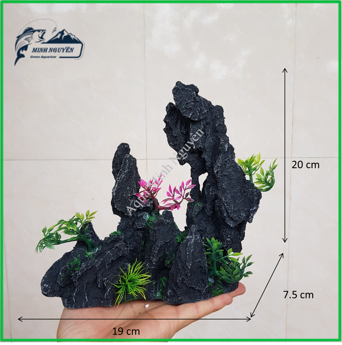 Mô hình núi đá hòn non bộ giả sơn trang trí bể cá lũa bể cá hồ cá bể thủy sinh