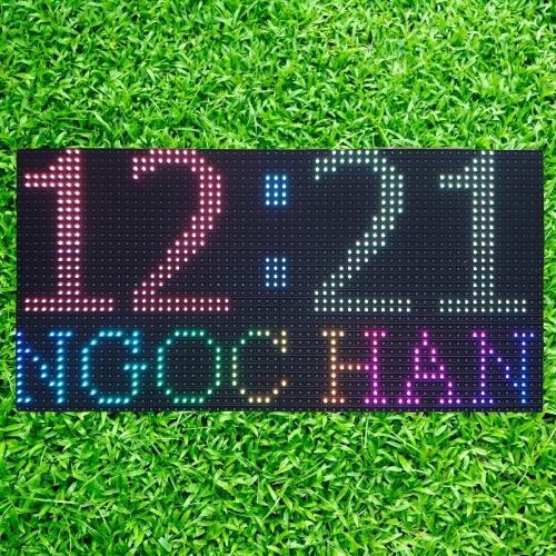 Đồng hồ Led ma trận P5 full color 16,7 triệu màu - Lịch vạn niên, phiên bản wifi, full bộ