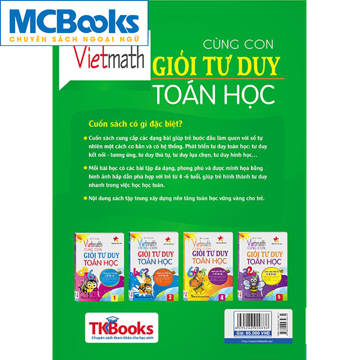 Vietmath - Cùng con giỏi tư duy toán học 3-dành cho trẻ từ 4-6 tuổi-Mcbooks