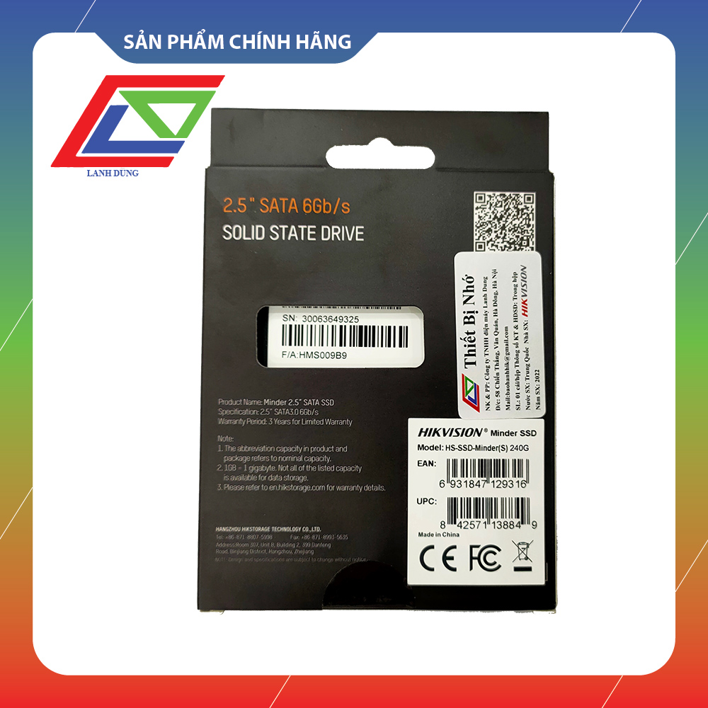 Ổ cứng SSD Hikvision Minder 240G - Hàng chính hãng