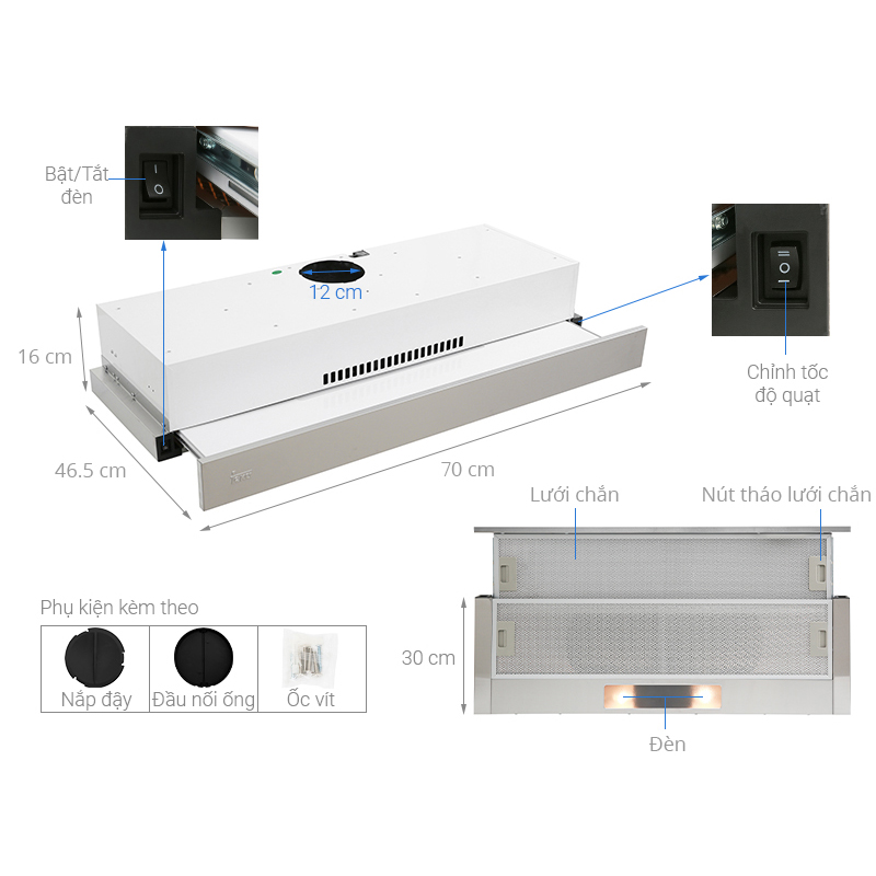 Máy Hút Mùi Teka TLR2 72 SS (70 cm) - Hàng Chính Hãng