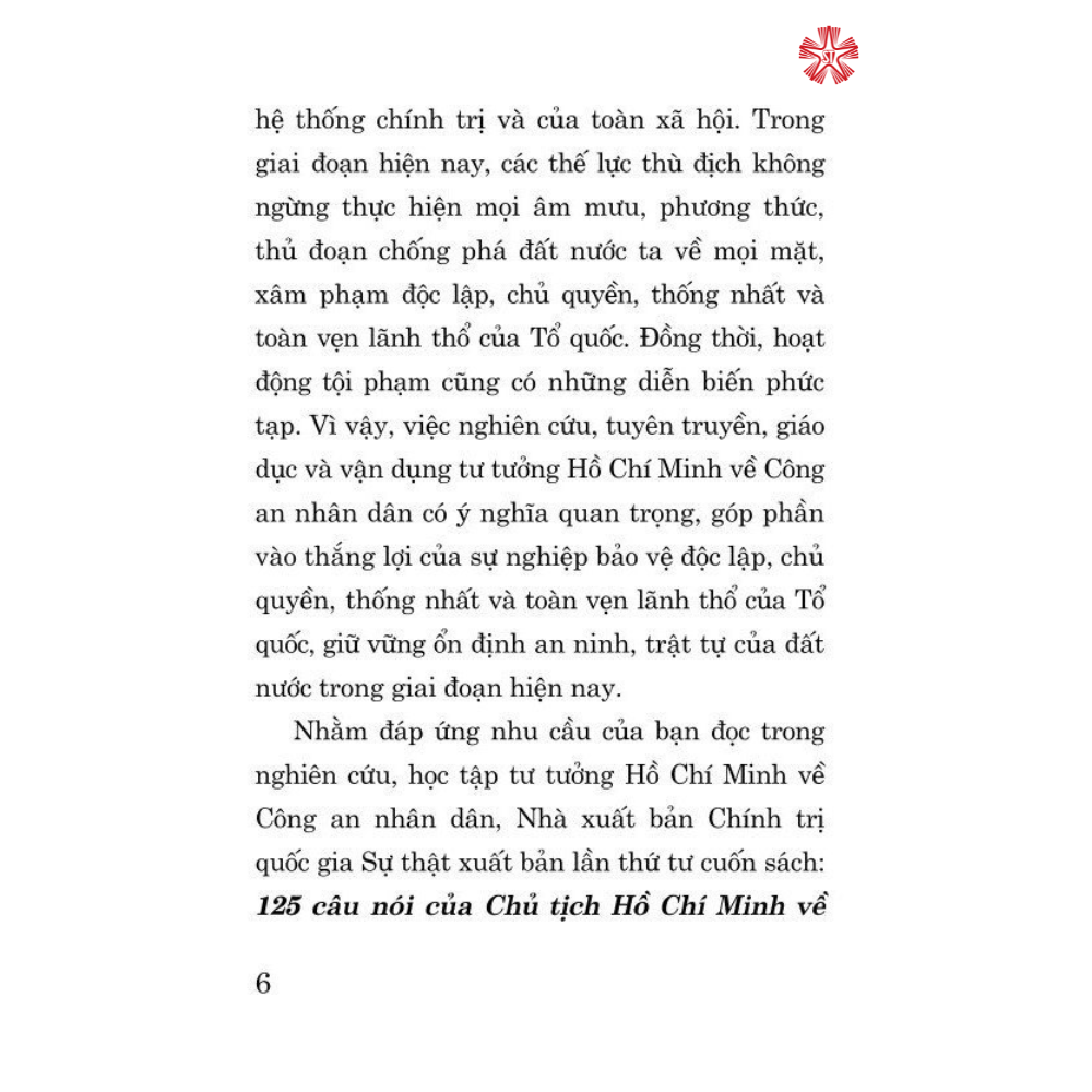 125 câu nói của chủ tịch Hồ Chí Minh về công an nhân dân