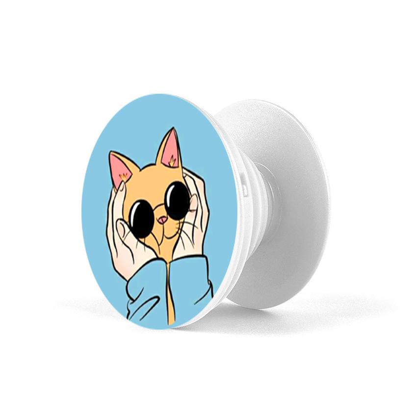 Gía đỡ điện thoại đa năng, tiện lợi - Popsocket - In hình CAT14 - Hàng Chính Hãng