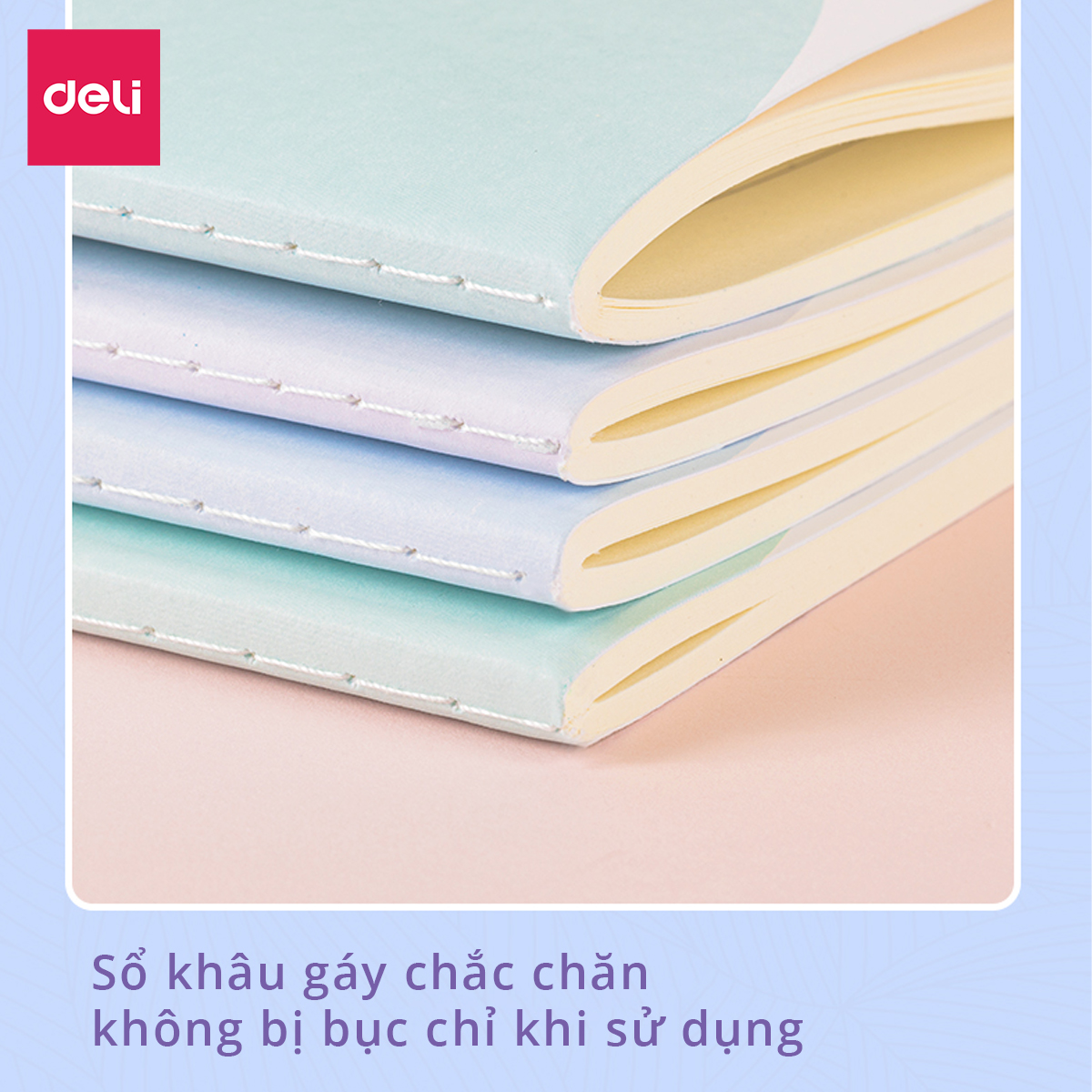 Sổ ghi chép khâu gáy B5 Deli - 60 trang - 1 quyển - Nhiều màu sắc - FB560-N04