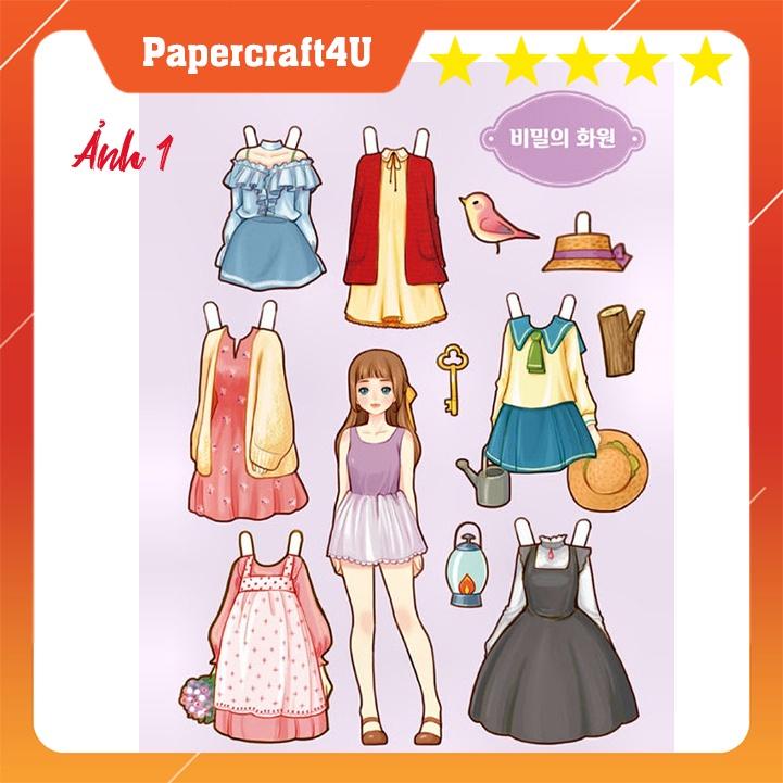 Đồ chơi cắt thủ công Búp bê giấy truyền thống mẫu BE 003
