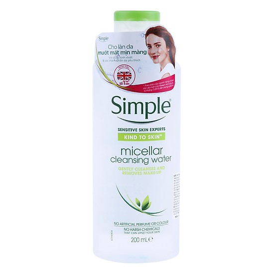 Nước Tẩy Trang Simple Micellar (200ml) [ Được Mask 3W Clinic ]