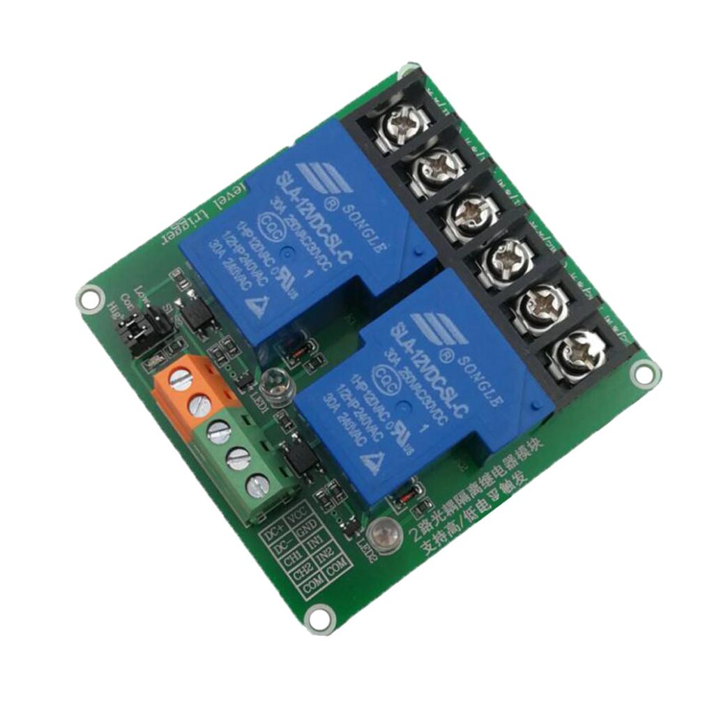 2-Way 30A High / Low Level Trigger Relay Module 5V Intelligent Home PLC Auto
