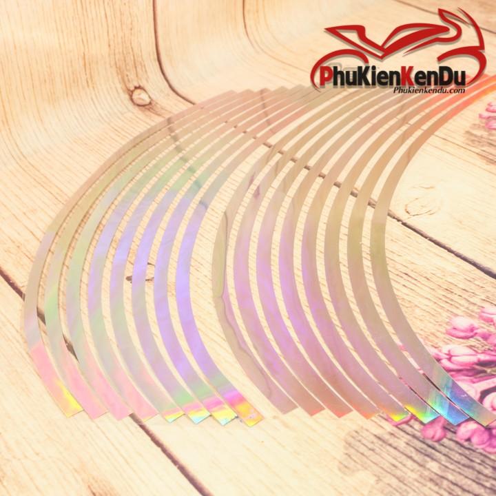 TEM VIỀN MÂM XE MÁY PHẢN QUANG MÀU CROM