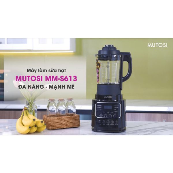 Máy làm sữa hạt Mutosi MM-S613 - 13 chế độ xay nấu tùy chỉnh - Hàng chính hãng